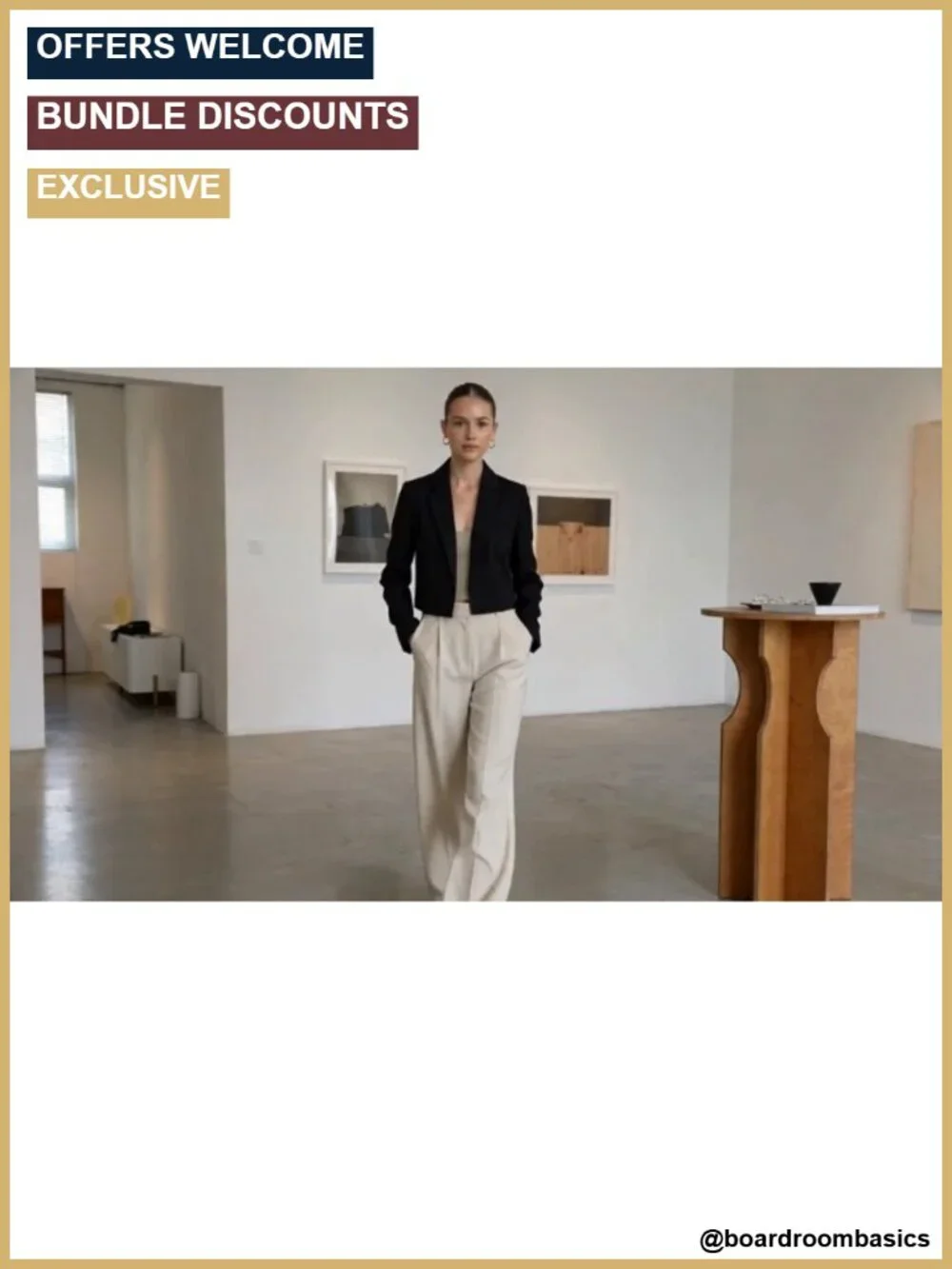 Casual Cropped Blazer Jacket Long Sleeve Notched Lapel